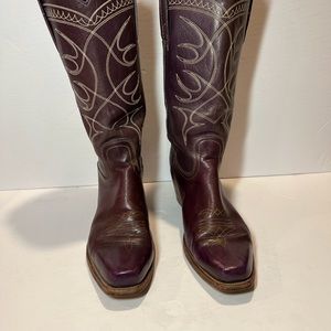 Frye Vintage 1980s Snip Toe Purple Western Boots